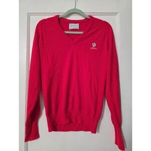 Vintage IU Indiana University Sweater Mens Small Hoosiers Red Mark Scot